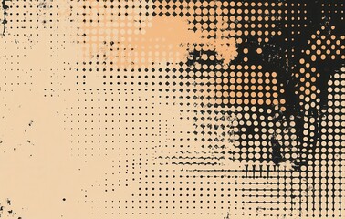 Poster - Abstract background with mottled, halftone dots and color splashes