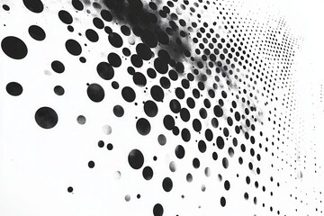 Poster - Abstract black and white dots