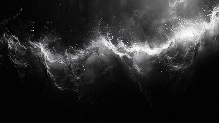 Poster - Abstract black and white splashes