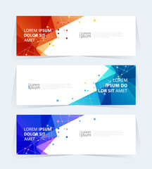 Wall Mural - Geometric banner design with Vector presentation template.