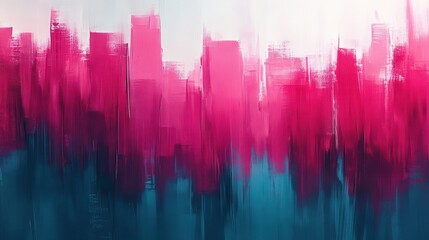 Poster - Abstract cityscape with vibrant colors (1)