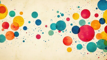 Poster - Abstract colorful circles on textured background