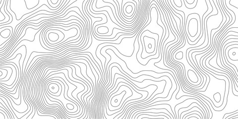 Fototapete - Abstract topographic contours map background .Topographic background and texture, monochrome image. Topography and geography map grid abstract backdrop. Business concept. Topography map concept.	