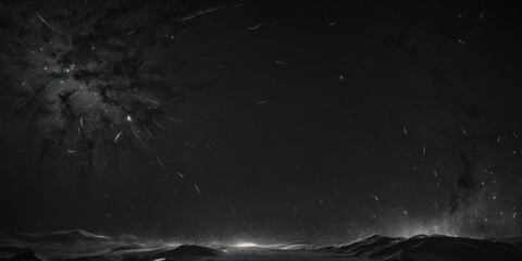 Wall Mural - Dazzling starlight scattered across an inky black canvas ,  glitter,  stars