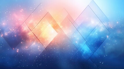 Poster - Abstract design with soft color transitions and geometric shapes