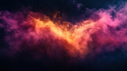 Poster - Abstract fiery plumes of color