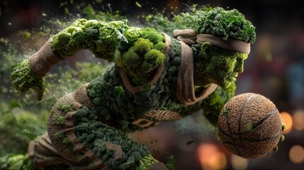 Poster - Adorable stuffed animal fashioned from colorful vegetables displaying a unique and creative design