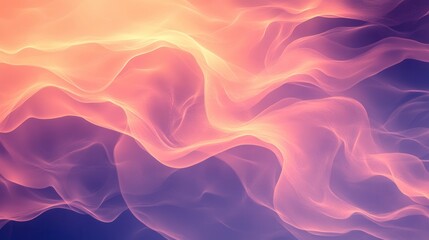 Poster - Abstract fluid forms in warm, glowing colors