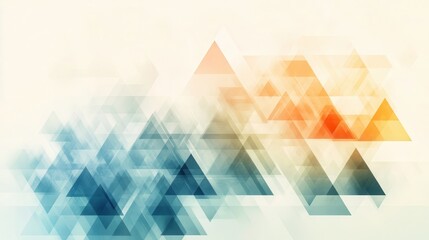 Poster - Abstract geometric design with layered triangles (2)