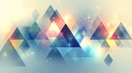 Poster - Abstract geometric design with triangles and soft light