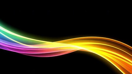 Poster - colorful dynamic light waves and abstract patterns create vibrant background, showcasing energy and 
