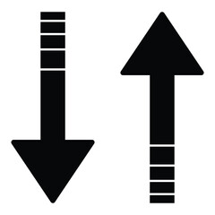 Poster - Up and down long arrows, Up and down arrow set. Long arrow vector icon. vector illustration. Long arrow icon.