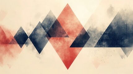 Poster - abstract geometric shapes, blended colors