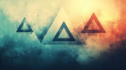 Poster - Abstract geometric shapes in a vibrant color gradient (1)