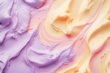 Aufkleber - A swirled mixture of purple, peach, and pink, creating a soft blend of colors that evoke a feeling of serenity and artistic beauty.