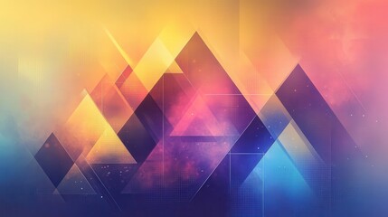 Poster - abstract geometric shapes in vibrant colors (1)