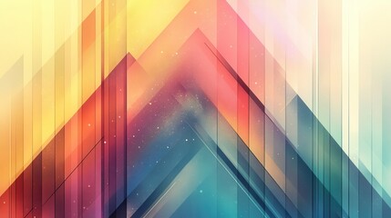 Poster - abstract geometric shapes in vibrant colours