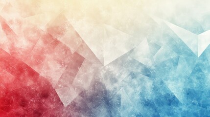 Poster - abstract geometric shapes in warm and cool colors (2)