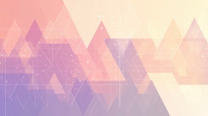 Poster - Abstract geometric shapes, soft pastel colors, subtle texture
