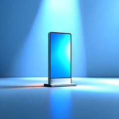 Aufkleber - Illuminated Digital Signage Display: Showcase your Brand with Modern Clarity and Style in Blue Lighting Ambiance
