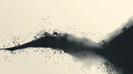 Poster - Abstract ink splatter, halftone effect
