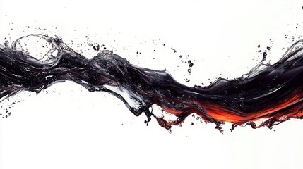 Poster - Abstract liquid splashes in dark and light hues