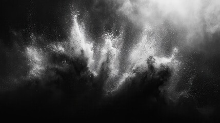Poster - Abstract monochrome explosion