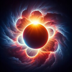 Wall Mural - hybrid annular eclipse from others