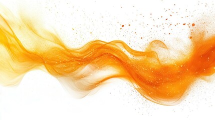 Poster - Abstract orange wavy design on white background