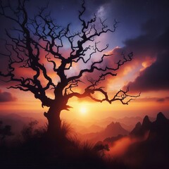 Wall Mural - of a twisted tree branch against
