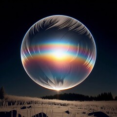 Wall Mural - parhelia refraction of sunlight through