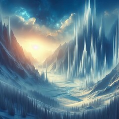 Wall Mural - Penitentes Tall at high altitudes