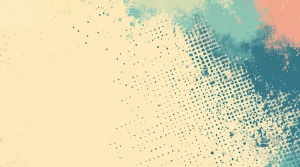 Poster - Abstract painting with pastel colors and textured patterns