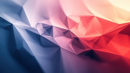 Poster - Abstract polygonal design with vibrant gradient colors
