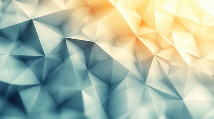 Poster - Abstract polygonal surface with light gradient