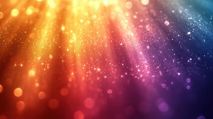 Poster - Abstract rainbow glitter light rays