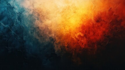 Poster - Abstract smoke blend of cool and warm colors