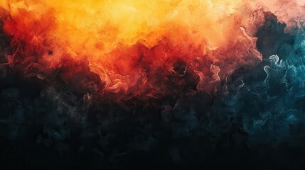 Poster - Abstract smoky clouds of vibrant colors (1)