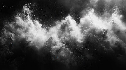 Poster - Abstract swirling clouds in grayscale