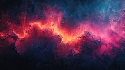 Poster - Abstract swirling clouds of vibrant color