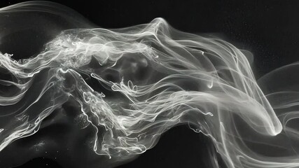 Poster - ethereal beauty of flowing smoke mesmerizing abstract movement against dark background, evoking tran