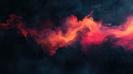 Poster - Abstract swirling colors on a dark background (1)