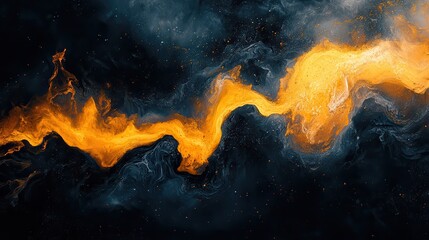 Poster - Abstract swirling cosmic flames (1)