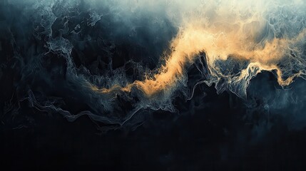 Poster - Abstract swirling, dark and light forms
