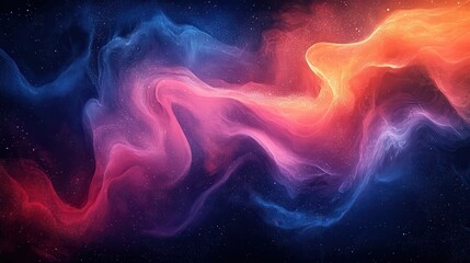 Wall Mural - abstract swirling nebulae of vibrant colors (5)