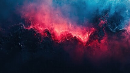 Poster - Abstract swirls of vibrant red and blue hues