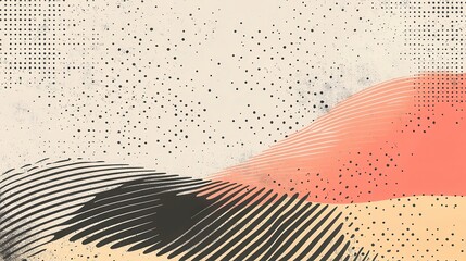 Poster - Abstract textured background with soft colors and lines