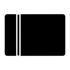 Poster - Simple Black Rectangle with Rounded Corners and Two Vertical White Stripes
