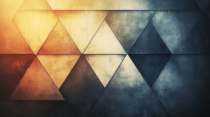 Poster - Abstract triangular patterned wall