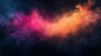 Poster - Abstract vibrant colorful powder explosion